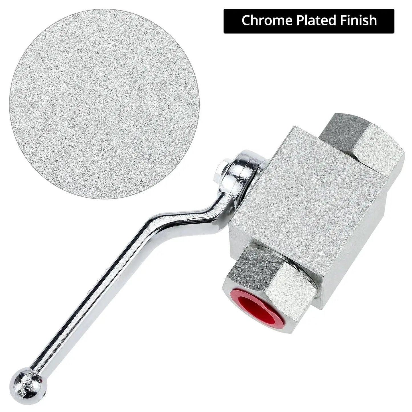 Heavy Duty One Half Inch NPT Hydraulic Ball Valve With 7250 PSI Rating Two Way Shut Off Rugged Built To Last Carbon Steel Construction