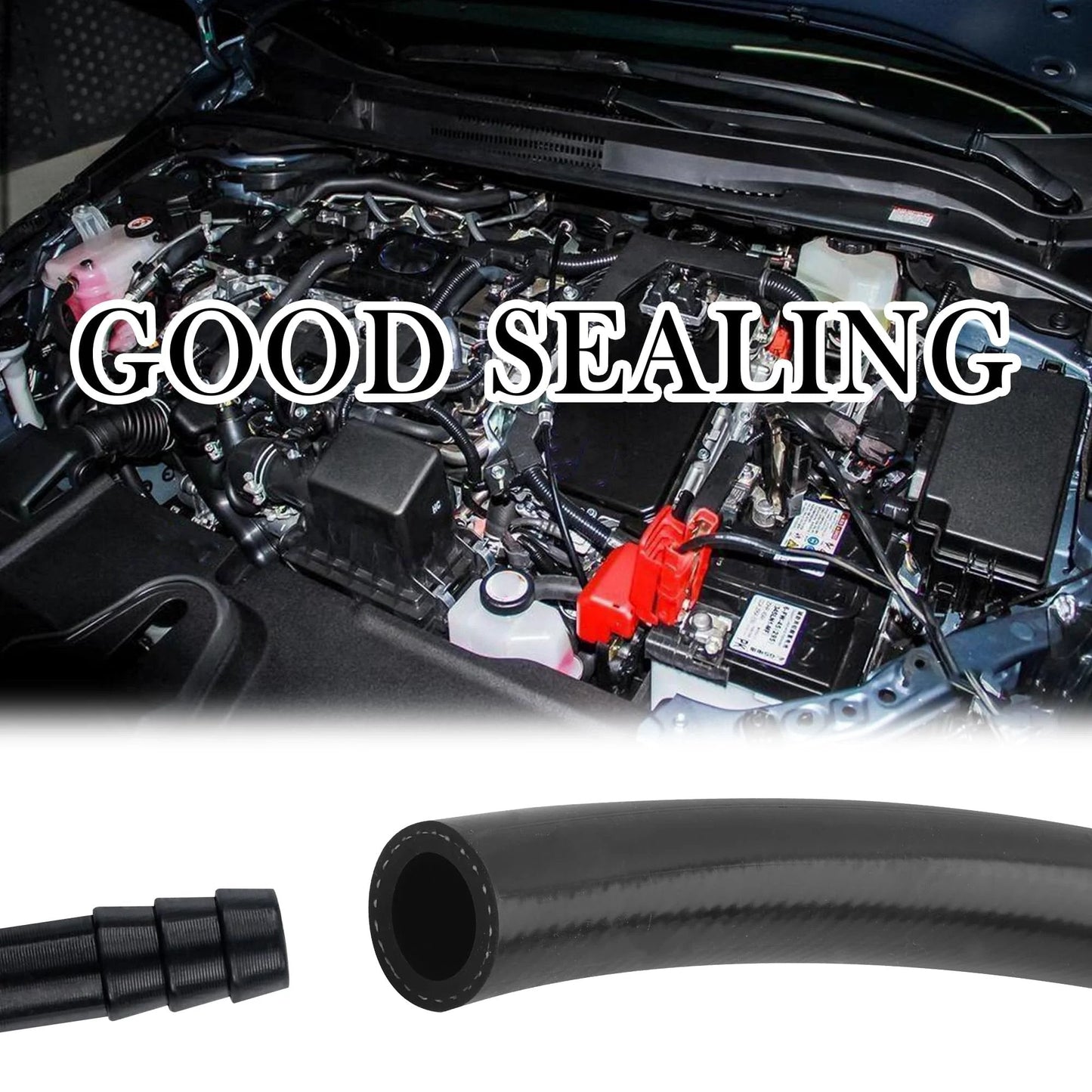 Five Eighth Inch Silicone Heater Hose 16mm Inner Diameter 24mm Outer Diameter 9.84 Feet Long Water Air and Coolant Transport connected in car engine