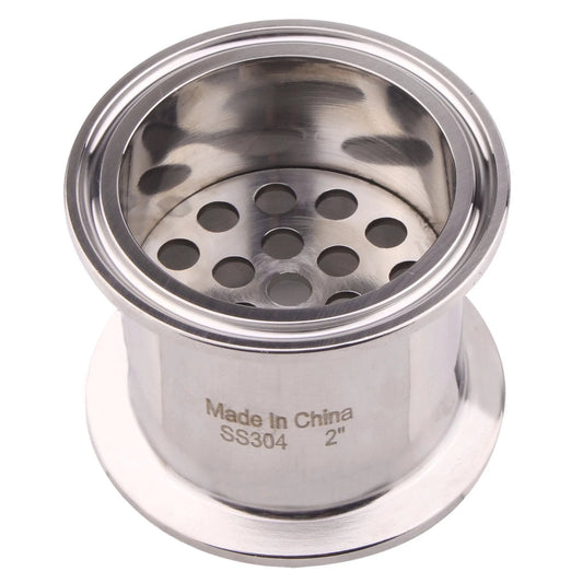 2 Inch Tri Clamp Filter Plate For High Pressure Sanitary Systems With 6mm Holes Made Of Stainless Steel 304 2 Inch Height Rust Resistant Mesh Inline Filter Holder For Inline Filtration Fits Standard 2 Inch Tri Clamp Fittings