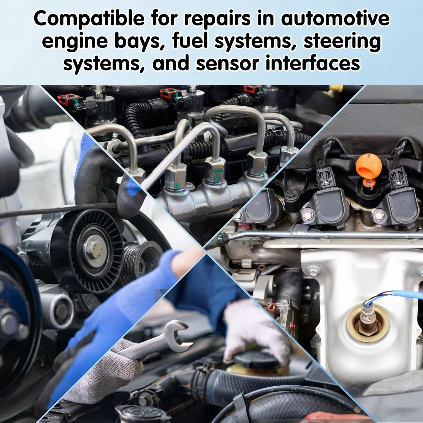 Automotive engine and system repairs for Viton O Ring Kit 300 Pcs FKM 22 Sizes SAE AS568 Auto Fluid System O Rings Set