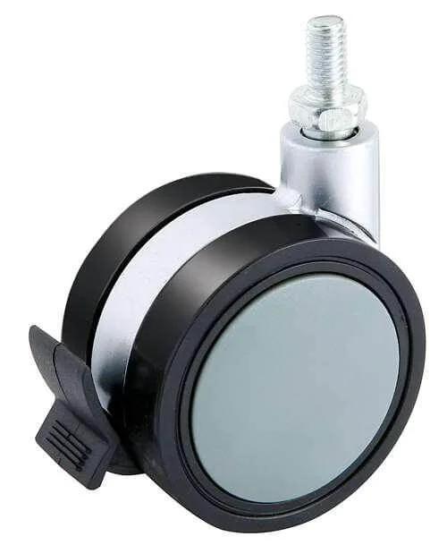 82mm Caster Wheel 99 Lbs - Brake Zinc Alloy - Acrylonitrile Butadiene Styrene (Plastic) Top Plate