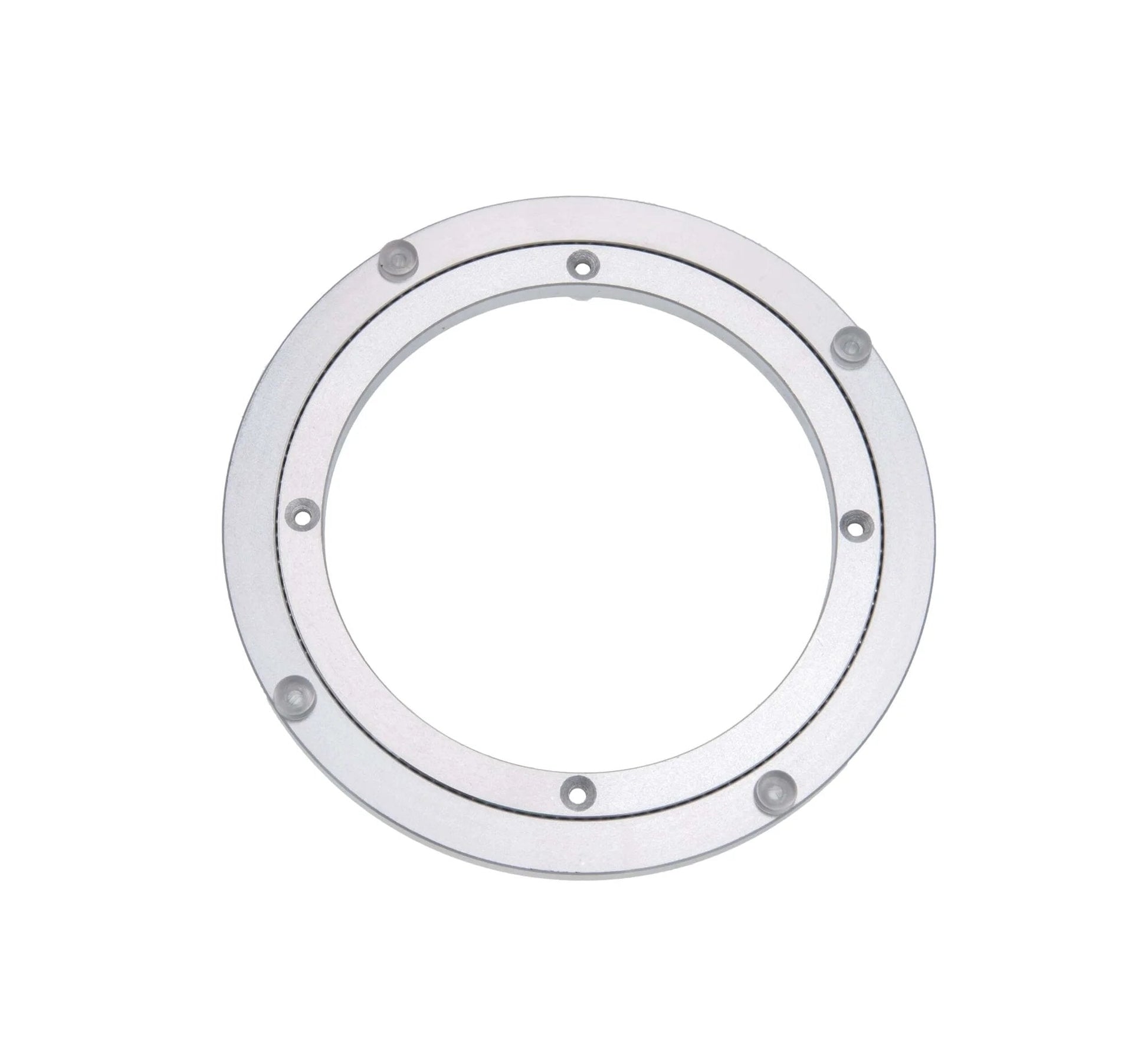 8 Inch Aluminum Heavy Duty Lazy Susan Rotating Turntable Bearing Swivel Plate with Non Slip Rubber Feet Thick 10mm Profile