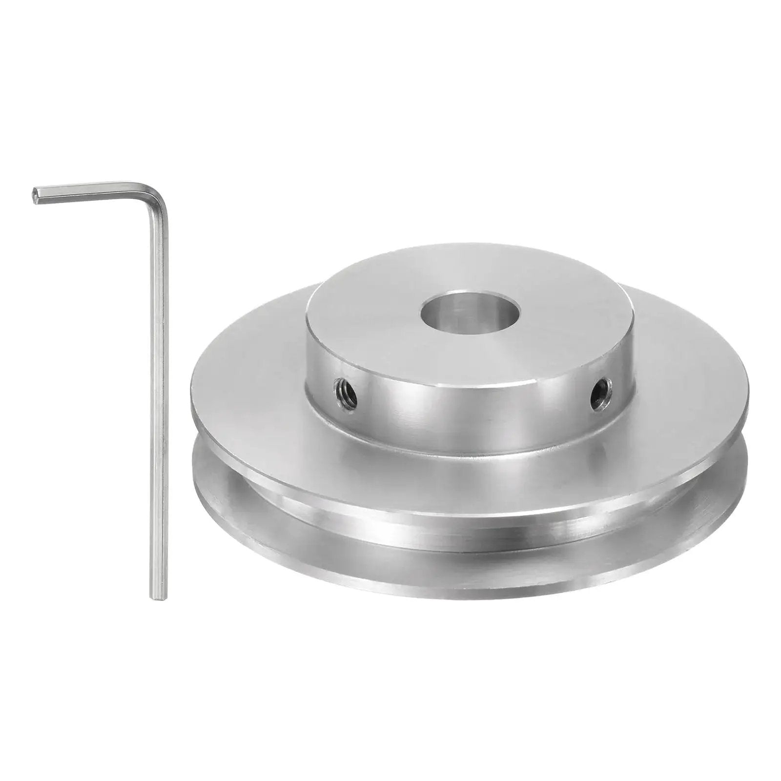 Lightweight 8mm bore aluminum single groove pulley with 60mm outer diameter, precision machined for smooth operation.