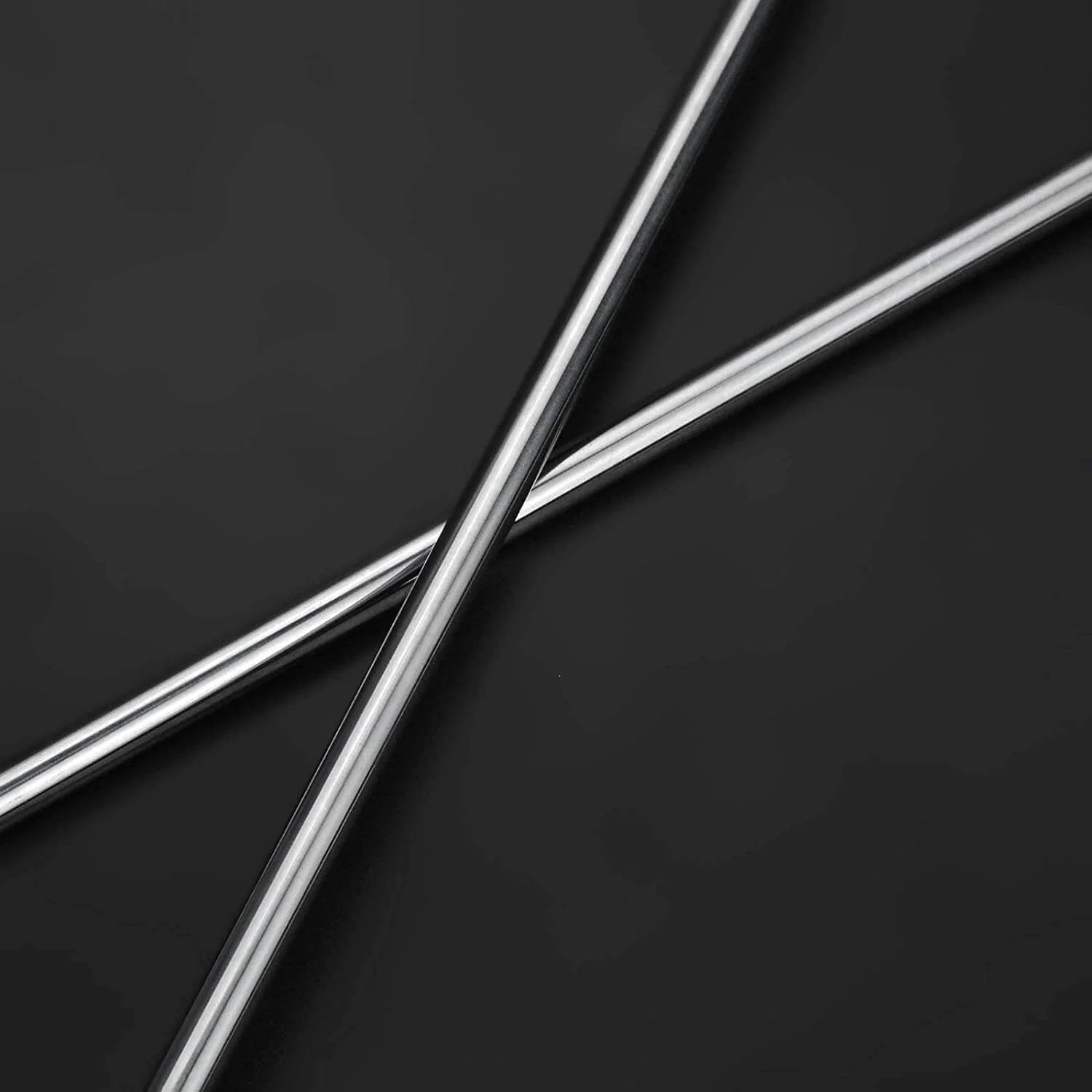 16 Piece 200mm Linear Motion Set with 8mm rods showing linear rods on black background