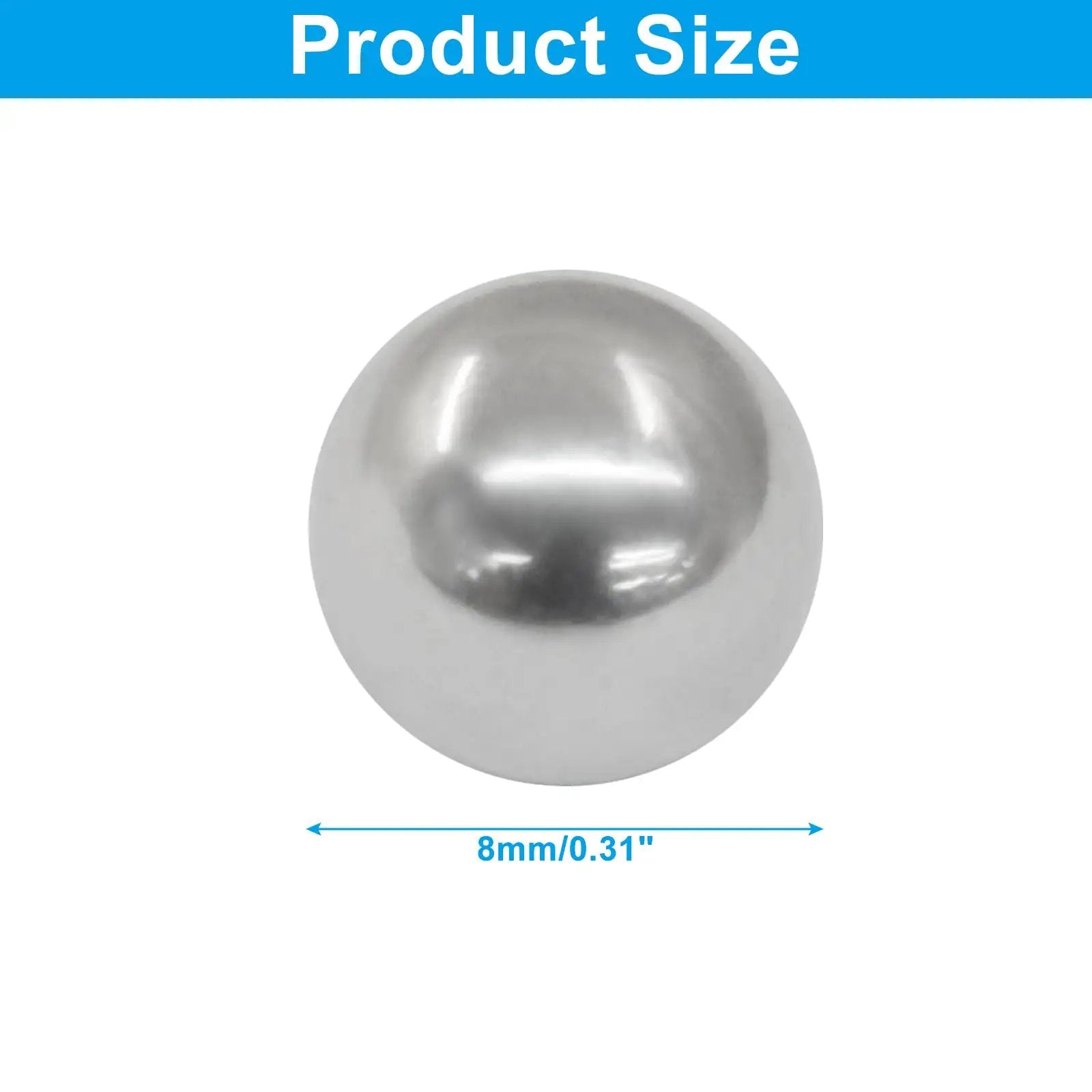 Premium 50 Pack 8mm Stainless Steel Bearing Balls 304 Grade 0.31 Inch Size G200 Precision Balls 28HRC High Quality Corrosion And Wear Resistant Bearings