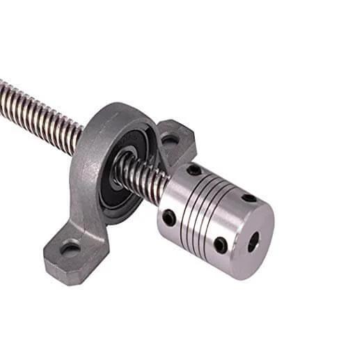 ✝️ 8mm t8 200mm lead screw nut set, includes 200mm/7.87in lead screw & vertical pillow bearing block & copper nut & flexible shaft coupler
