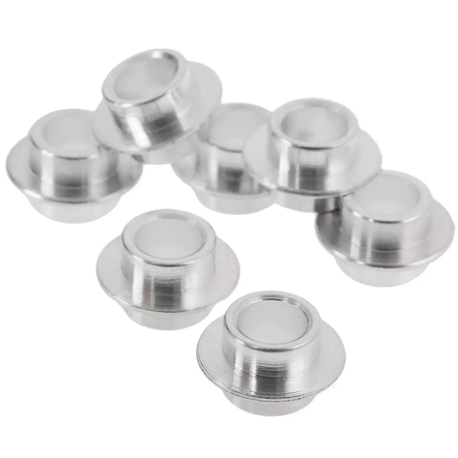 8-Pack Inline Skate Bearing Spacers For 8mm Axles Aluminum Wheel Center Spacers, durable replacement bushings for smooth rolling.