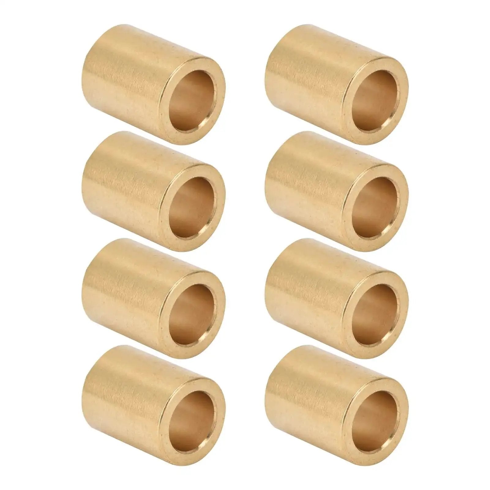 8 Pieces Self Lubricating Brass Bearing Sleeve Set With 8mm Bore 12mm Outer Diameter 15mm Length For Smooth High Speed Sliding