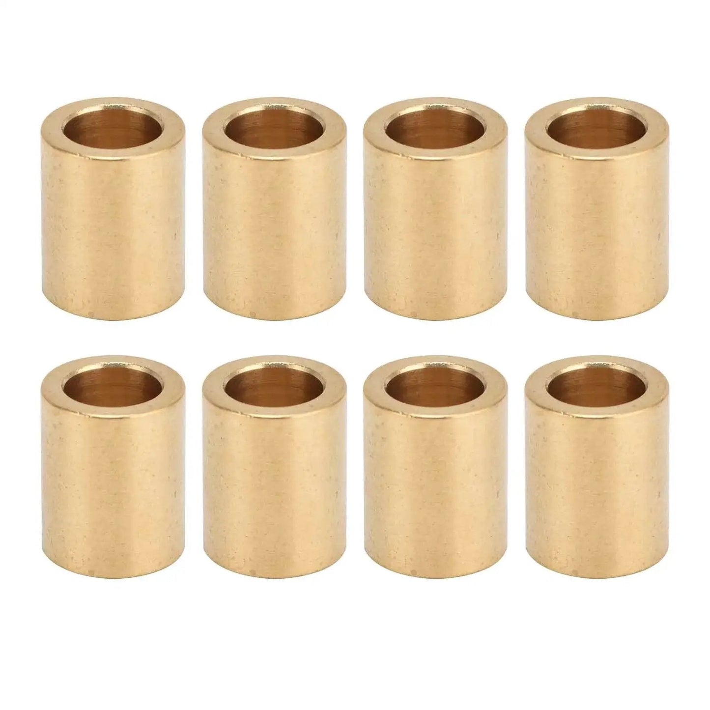 8 Pieces Self Lubricating Brass Bearing Sleeve Set With 8mm Bore 12mm Outer Diameter 15mm Length For Smooth High Speed Sliding