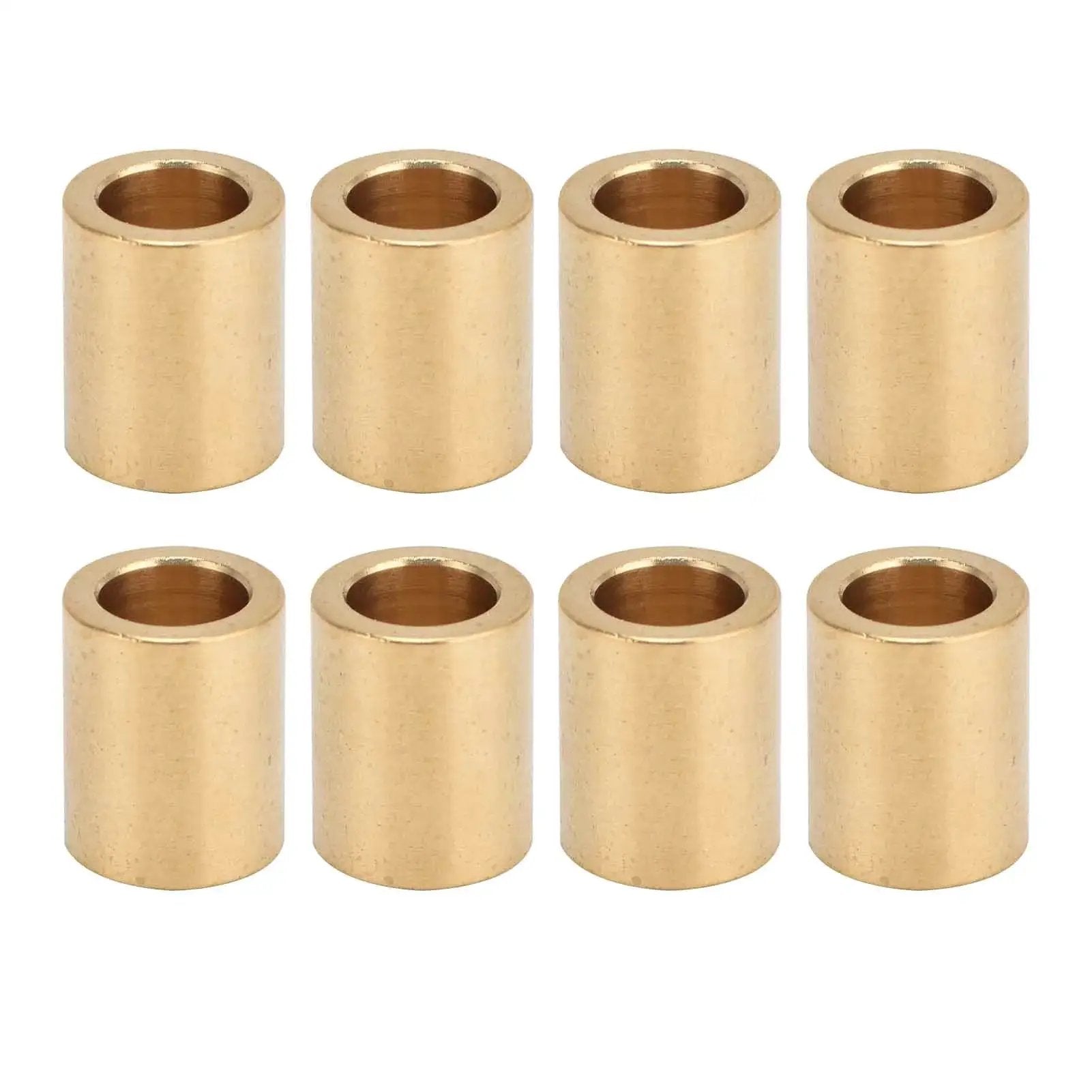 8 Pieces Self Lubricating Brass Bearing Sleeve Set With 8mm Bore 12mm Outer Diameter 15mm Length For Smooth High Speed Sliding