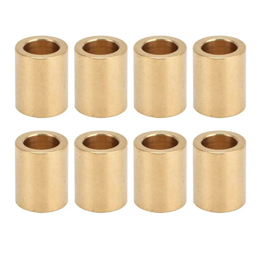 8 Pieces Self Lubricating Brass Bearing Sleeve Set With 8mm Bore 12mm Outer Diameter 15mm Length For Smooth High Speed Sliding