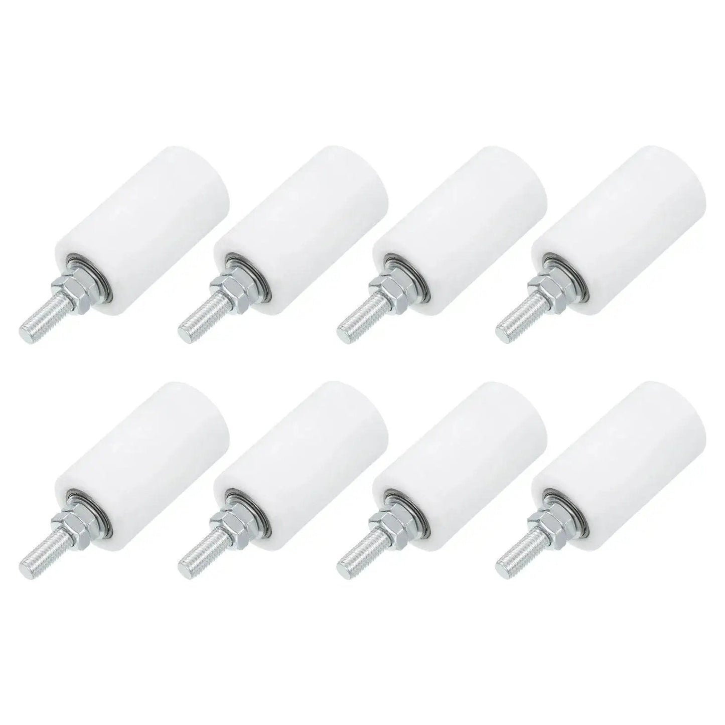 8 Pcs Slide Gate Guide Roller Set With 2.7 Inch Nylon Wheels For Sliding Doors, Universal Gate Pulley Wheels And Gate Support Assembly