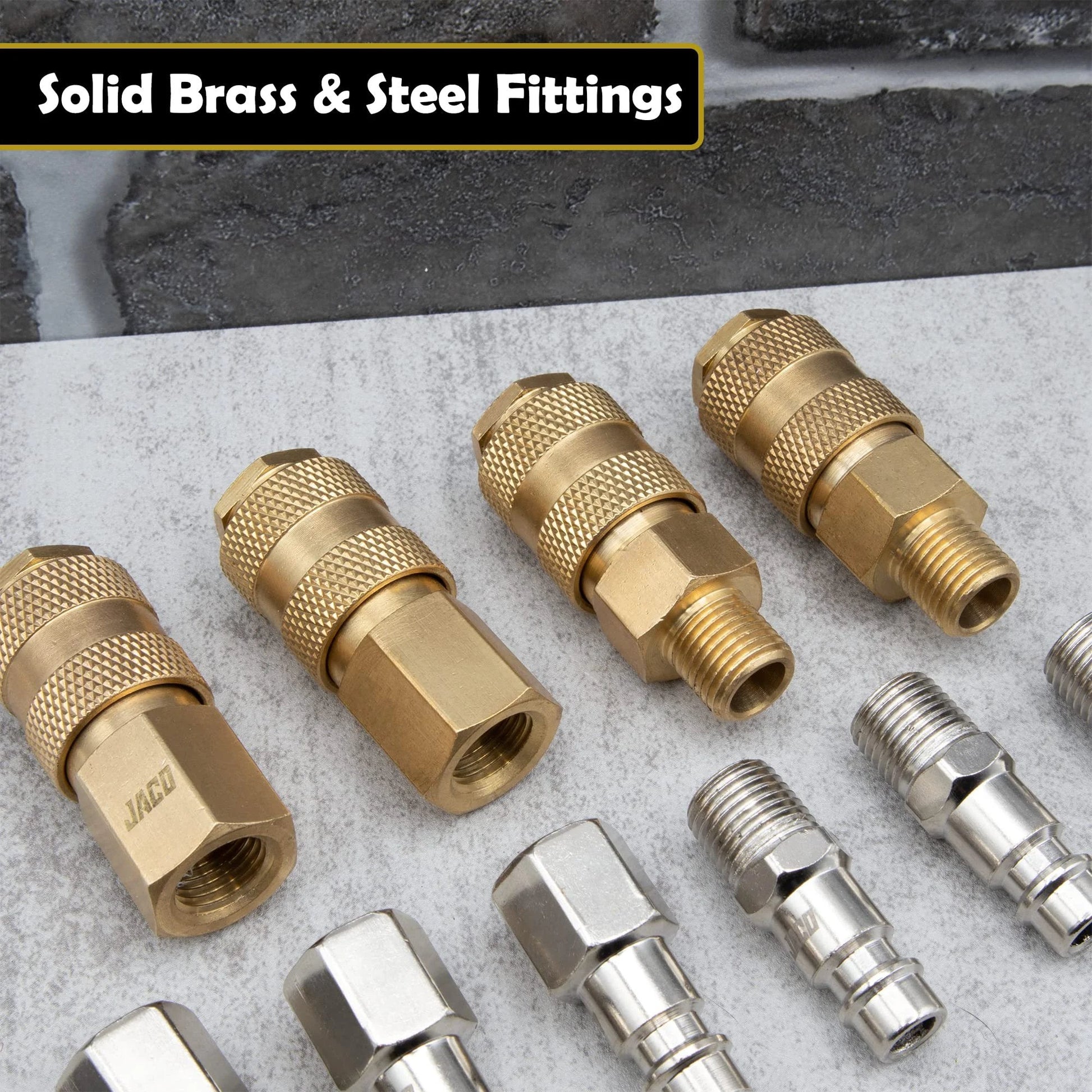 High Flow Quick Connect Air Hose Fittings Set Of Twelve With One Quarter Inch NPT Type V Plug And Coupler Kit For Air Compressors And Tools Brass Couplers And Alloy Plugs Durable Pneumatic Quick Disconnect