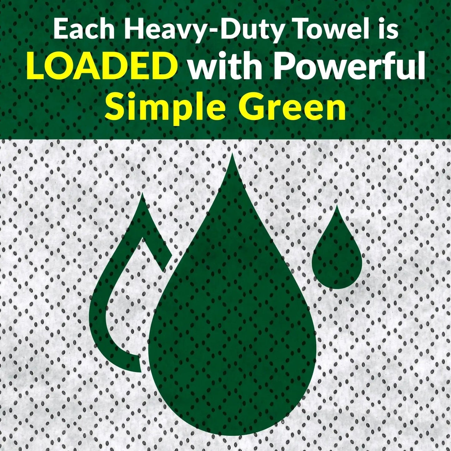 Heavy-Duty Cleaning Towels and Degreasing Wipes 75 Count Pack of 2, loaded with Simple Green illustration