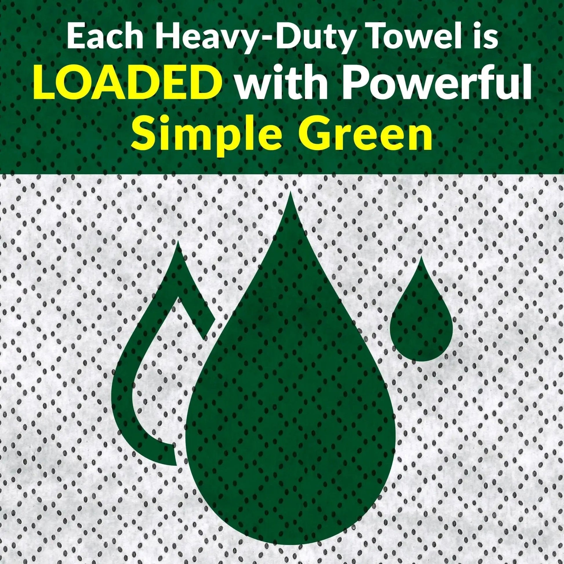 Heavy-Duty Cleaning Towels and Degreasing Wipes 75 Count Pack of 2, loaded with Simple Green illustration