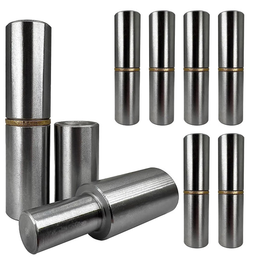 8 Pack 2 Inch Weldable Barrel Hinges Heavy Duty Steel Weld On Bullet Door Hinges Detachable For Metal Swing Doors Gates And Glass Doors With 11 32 Inch Pin Bearing.