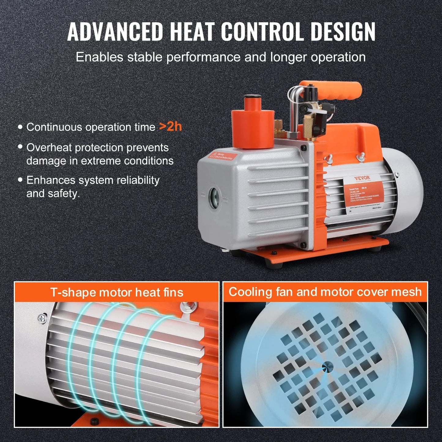 Beast 7 CFM Dual Stage HVAC Vacuum Pump For Fast HVAC Repairs And Refrigeration Maintenance With Oil Bottle By VEVOR