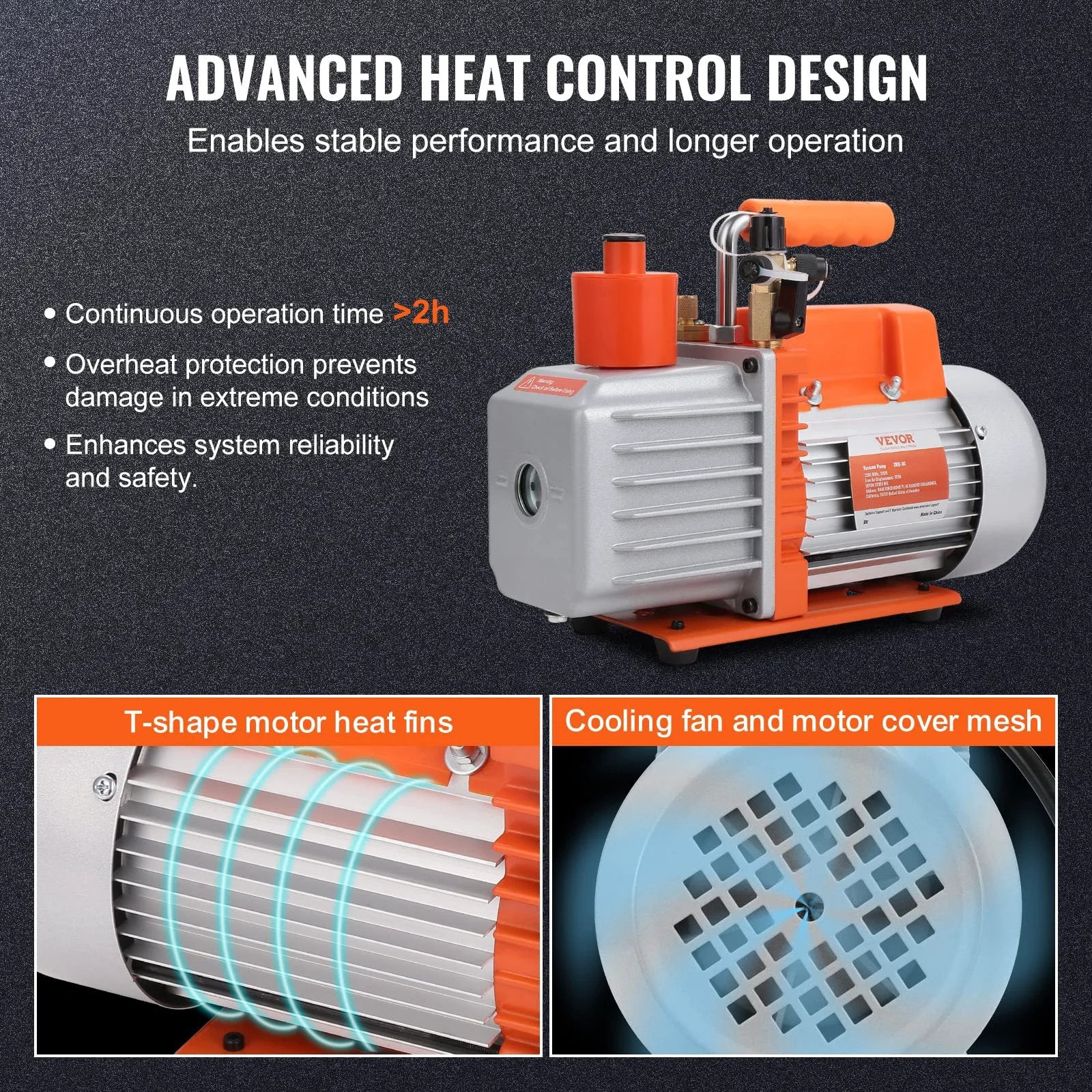 Beast 7 CFM Dual Stage HVAC Vacuum Pump For Fast HVAC Repairs And Refrigeration Maintenance With Oil Bottle By VEVOR