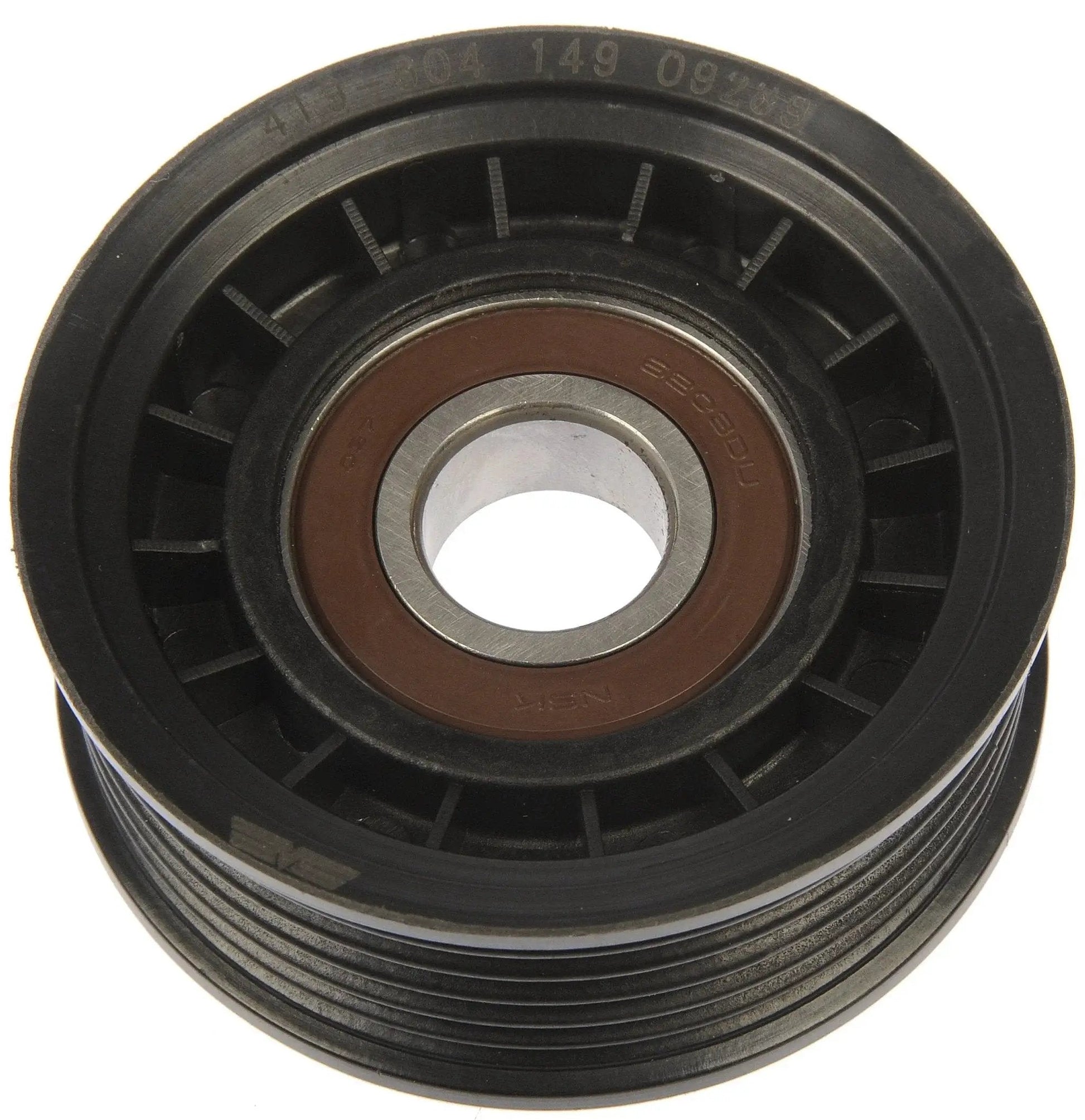 Front view of Accessory Drive Belt Idler Pulley Replacement For Select Vehicles Direct Fit To Stop Squealing Groaning And Boost Engine
