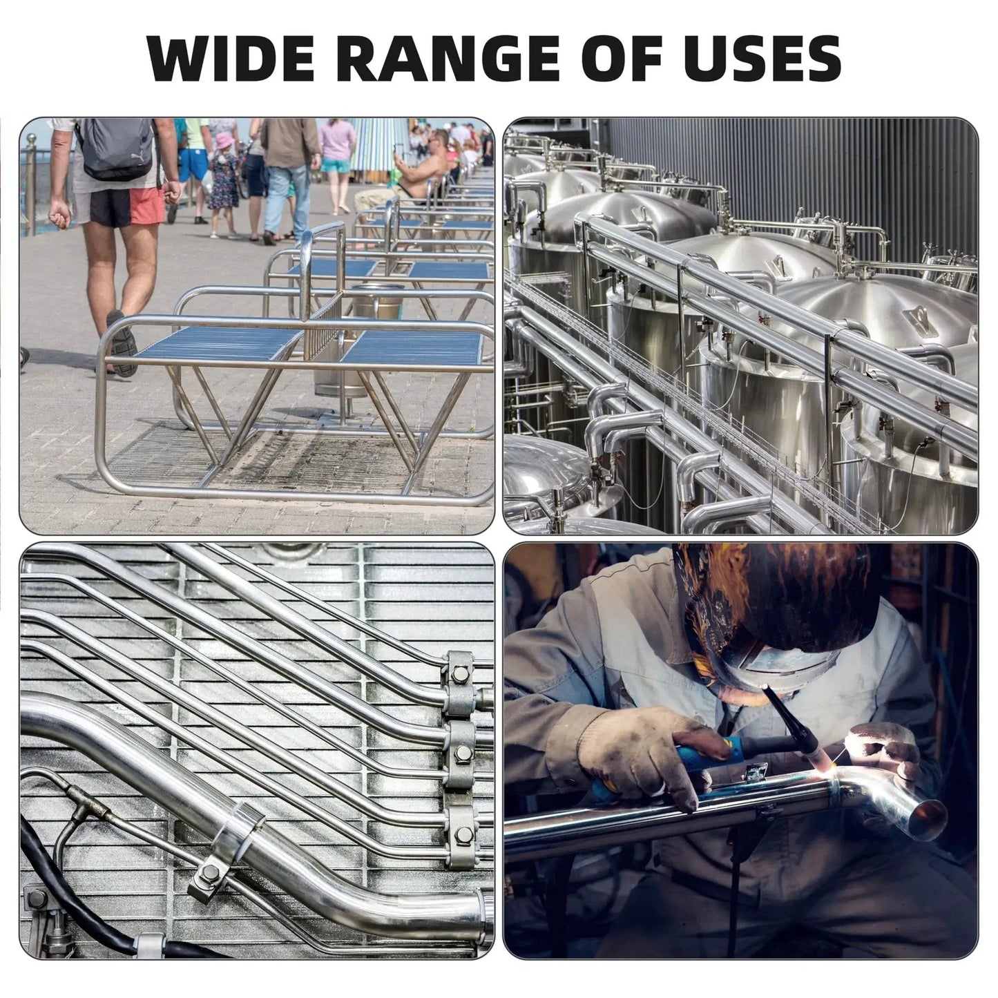 Two Pack Stainless Steel Round Tubing 300mm 0.75 Inch OD 304 Seamless Tube Heavy Duty Industrial Grade used in various machinery setups.