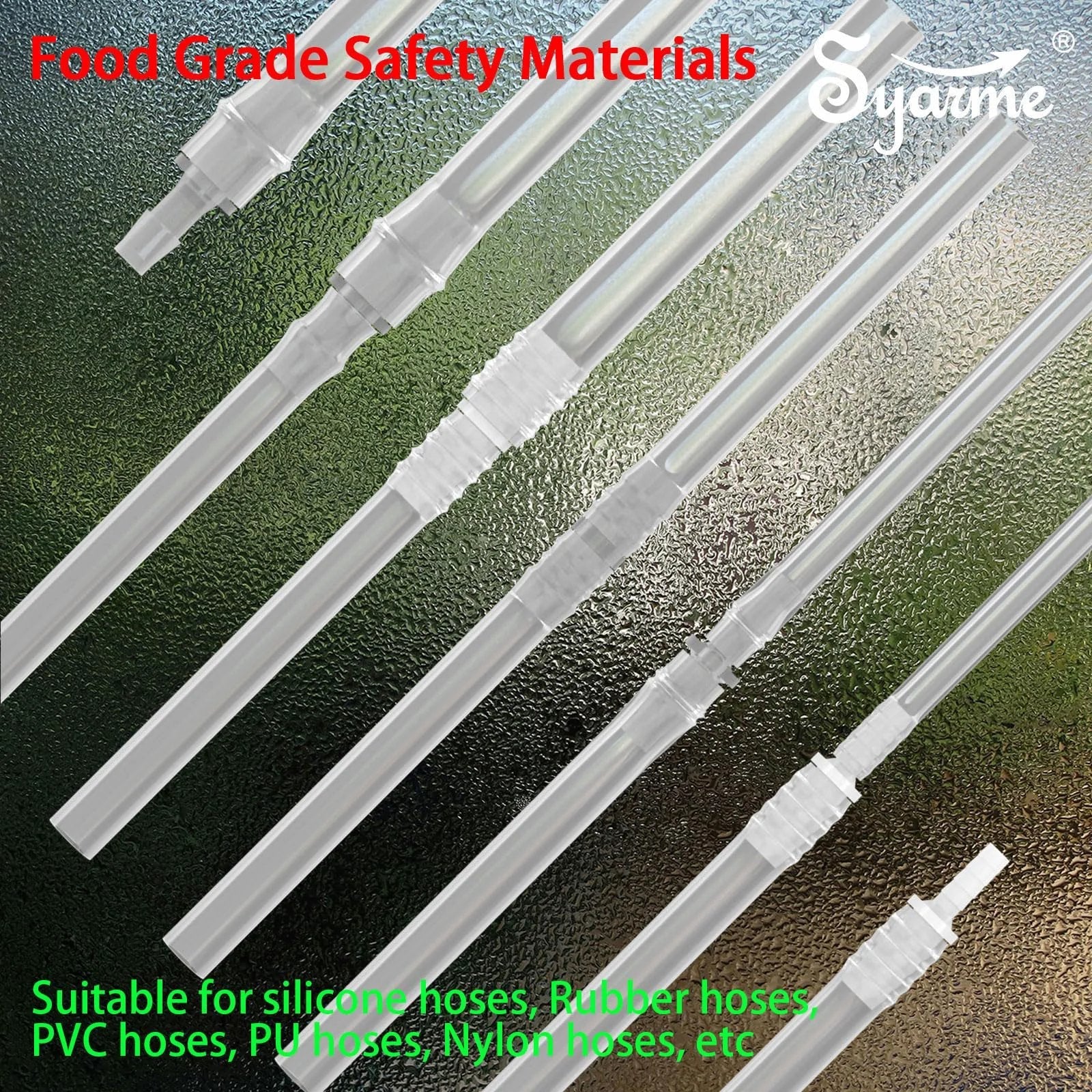 Female Urination Device Connector Set Ten Hose Barb Fittings For Urinal To Extension Tube Reusable Pipeline Connector Kit With Five Diameter Sizes From One Fifth Inch To Forty Seven Hundredths Inch Includes Silicone Tube