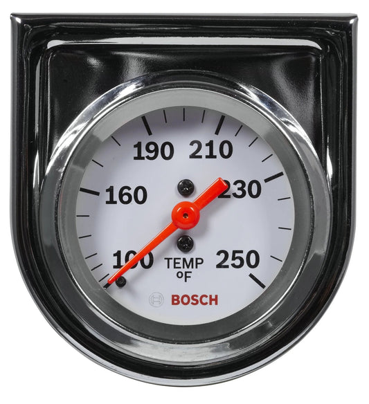 Style Line 2 Inch Mechanical Water And Oil Temperature Gauge For Dash Use With White Dial And Chrome Bezel, 270 Degree Sweep