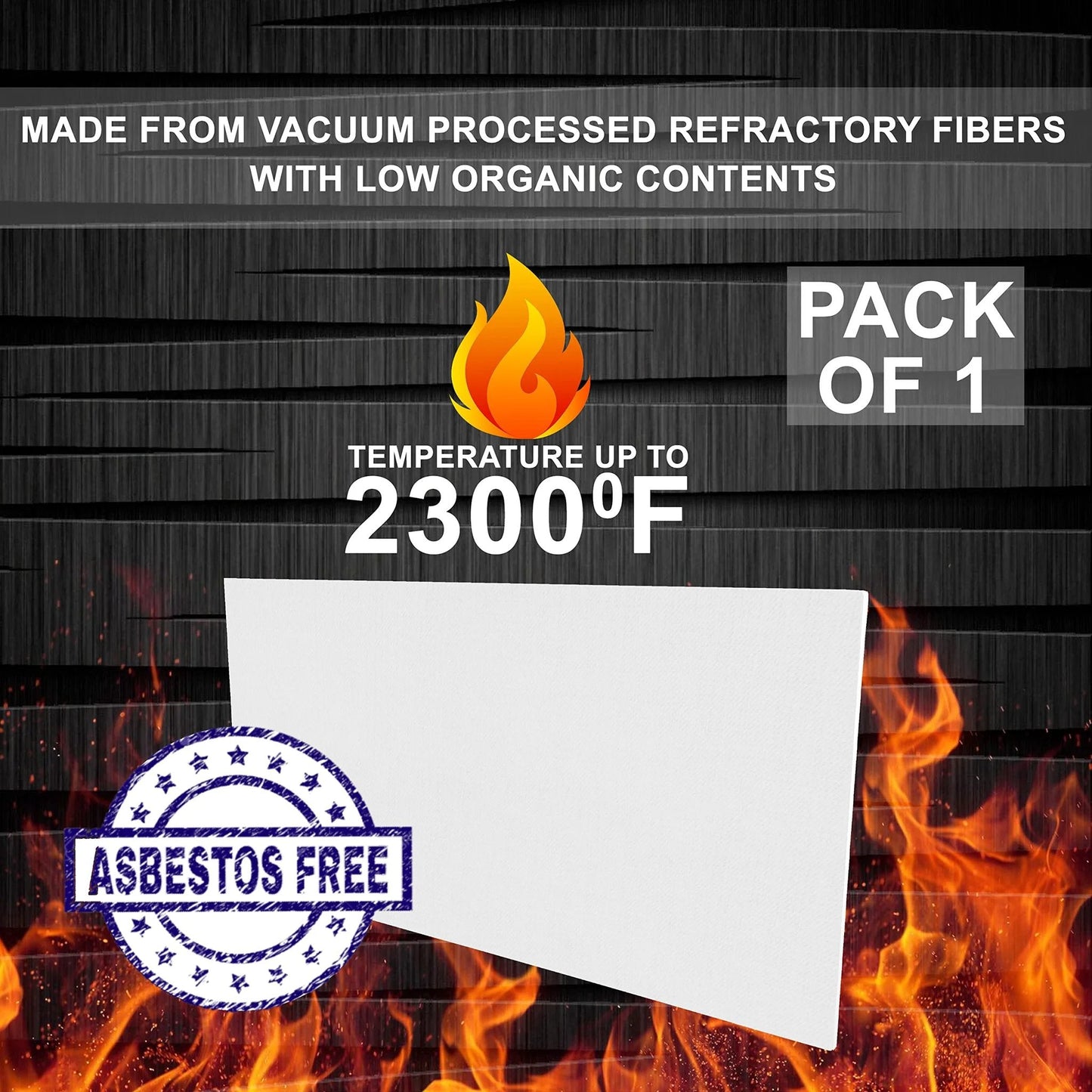 Ceramic Fiber Insulation Board 2300F 1 Inch By 18 Inch By 24 Inch For Wood Stoves Fireplaces Furnaces Forges Kilns Boilers