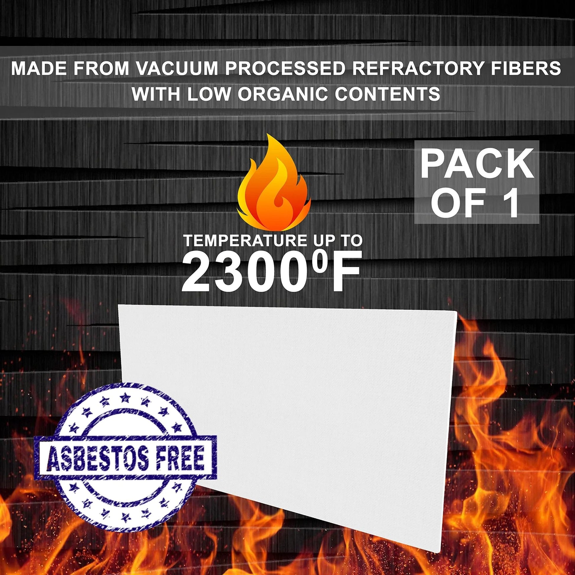 Ceramic Fiber Insulation Board 2300F 1 Inch By 18 Inch By 24 Inch For Wood Stoves Fireplaces Furnaces Forges Kilns Boilers