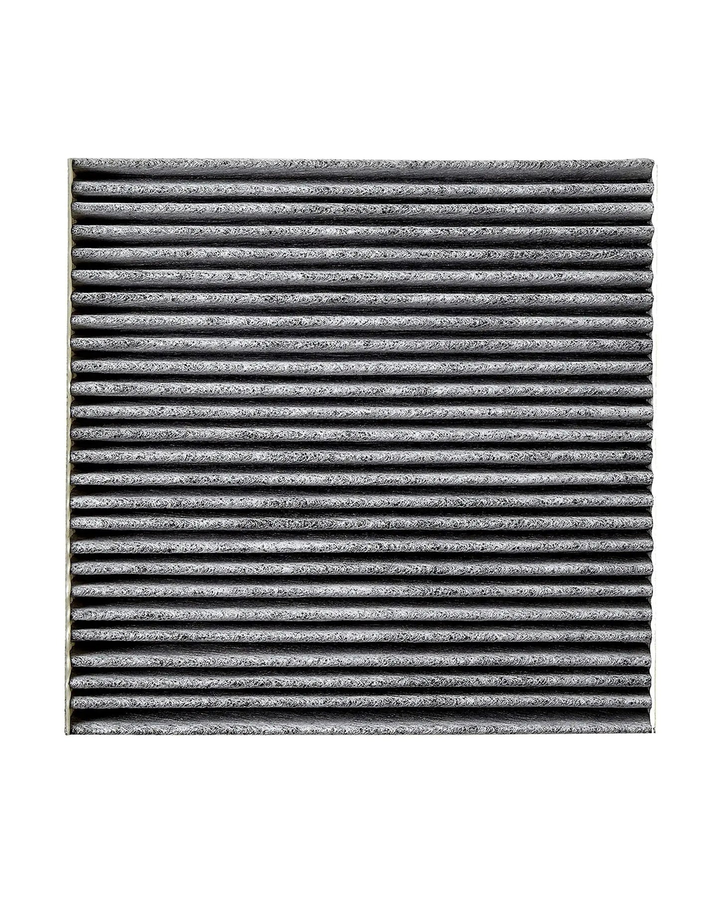 Front view of Odor Defense Activated Carbon Cabin Filter for Acura and Honda vehicles 2009 to 2025, showing ribbed design.
