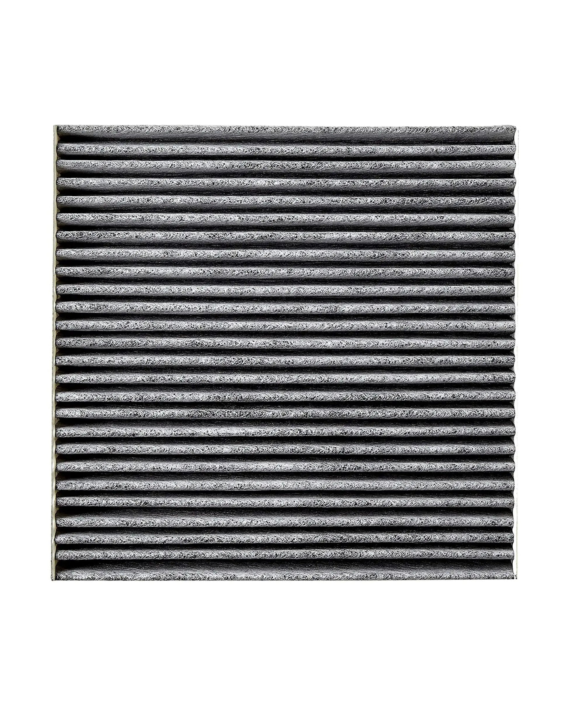 Front view of Odor Defense Activated Carbon Cabin Filter for Acura and Honda vehicles 2009 to 2025, showing ribbed design.