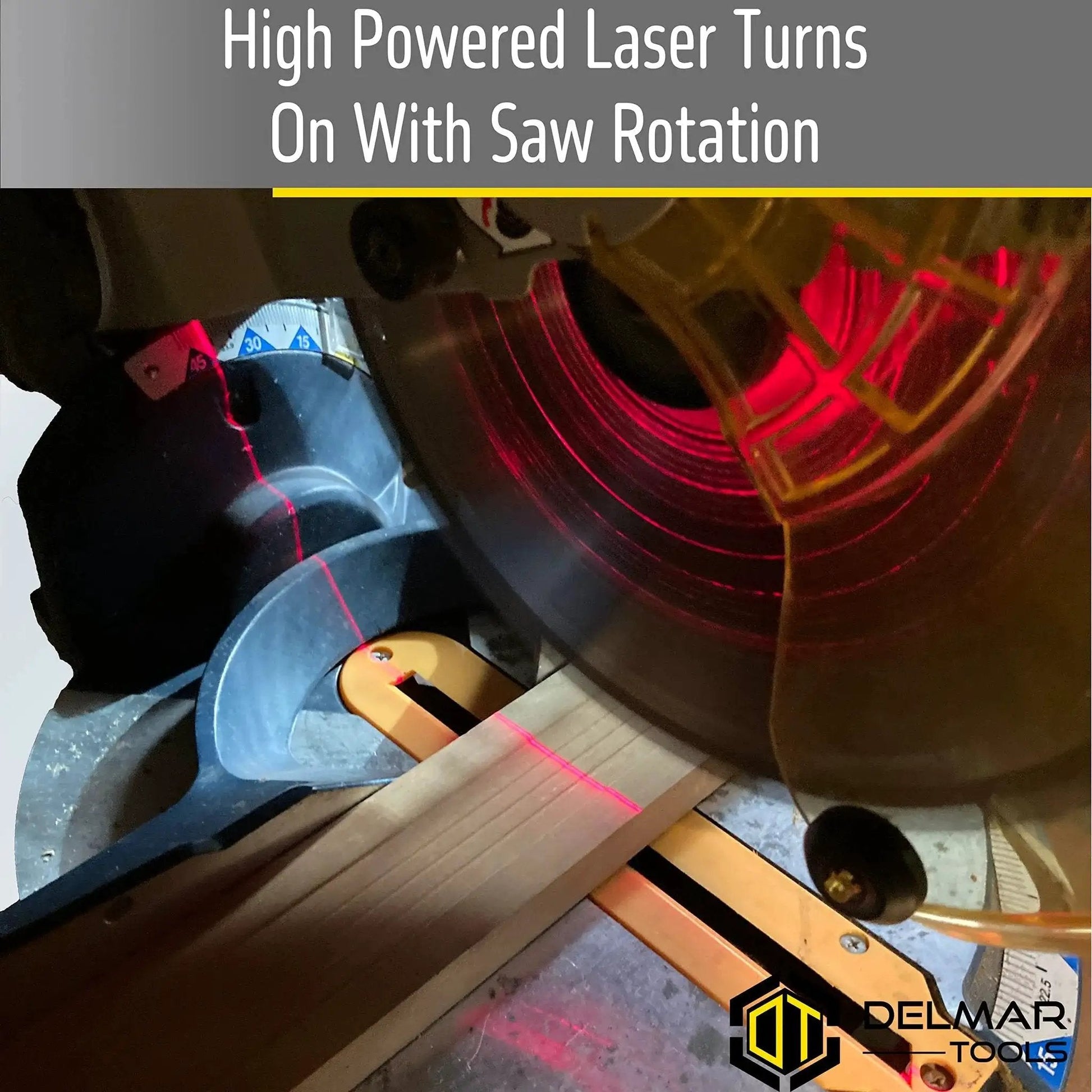 Precision Laser Guide For Miter And Portable Saws That Turns On With The Saw Delivers Ultra Bright Red Alignment Line.
