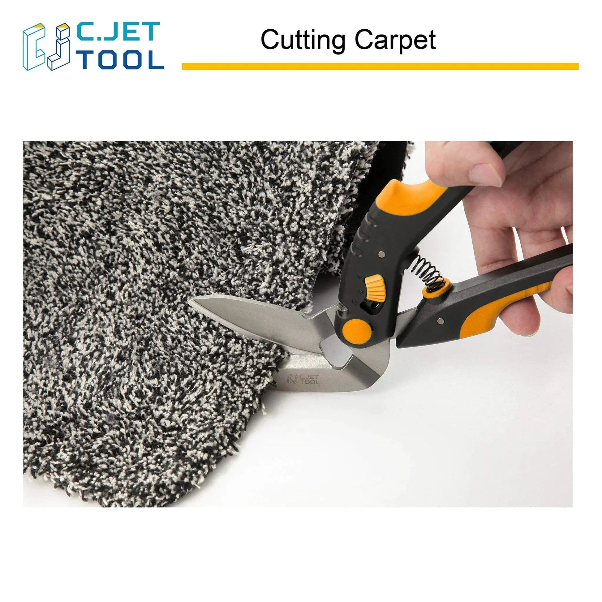 Heavy Duty 10 Inch Multipurpose Scissors For Carpet Cardboard Leather Pruning And Gardening With Soft Grip Stainless Steel Blades Ideal For DIY Projects And Workshop Use Durable Rust Resistant Construction By C.JET TOOL Workhorse cutting carpet