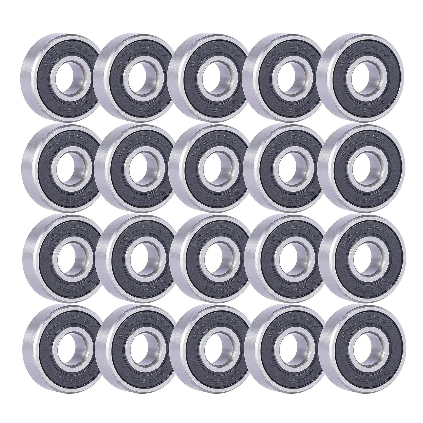 608-2RS Pre Lubricated Skate Wheel Bearings 20 Pack For Roller Skates Inline Skates Roller Blades Scooters RipStiks And Skateboards ABEC 5 Chrome Steel