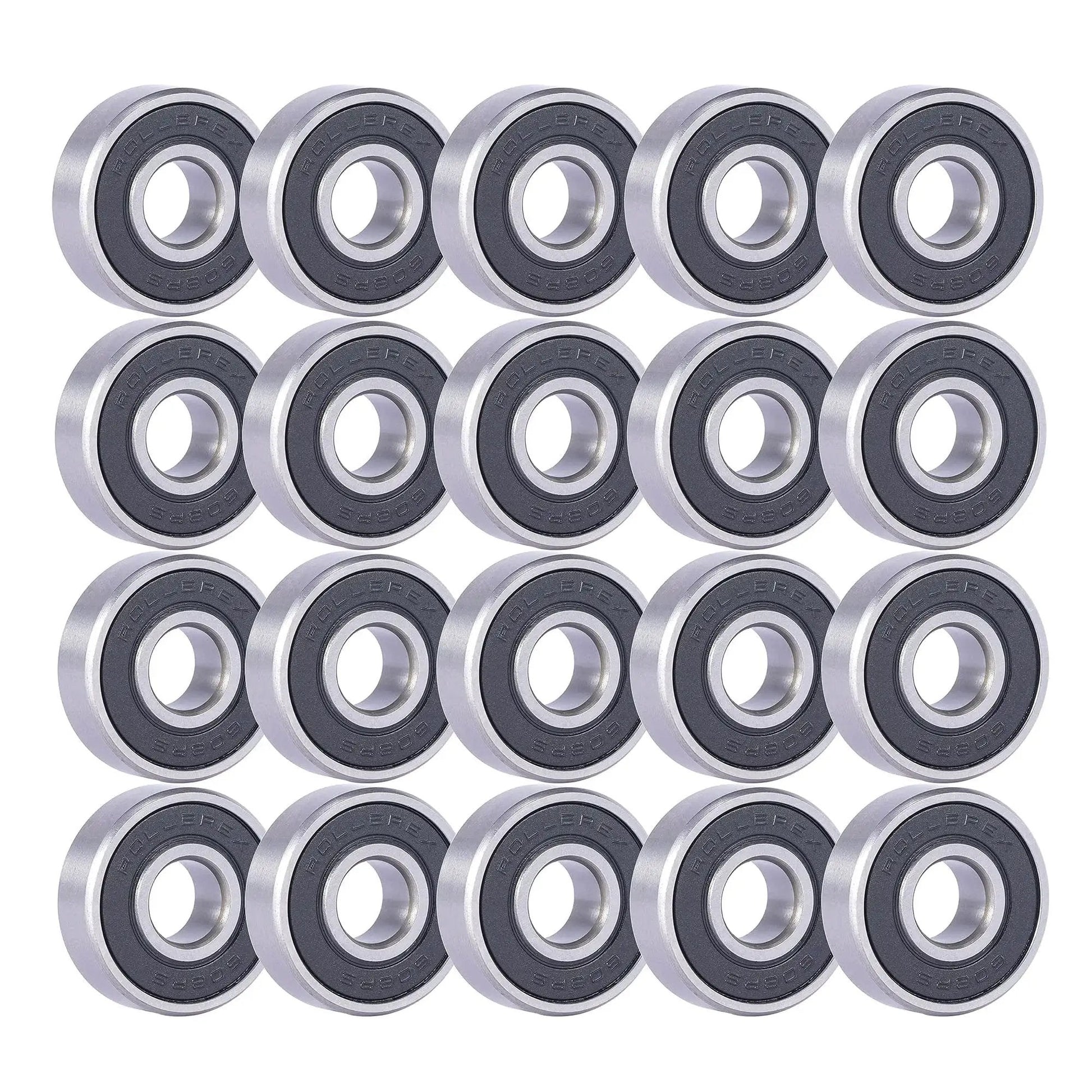 608-2RS Pre Lubricated Skate Wheel Bearings 20 Pack For Roller Skates Inline Skates Roller Blades Scooters RipStiks And Skateboards ABEC 5 Chrome Steel