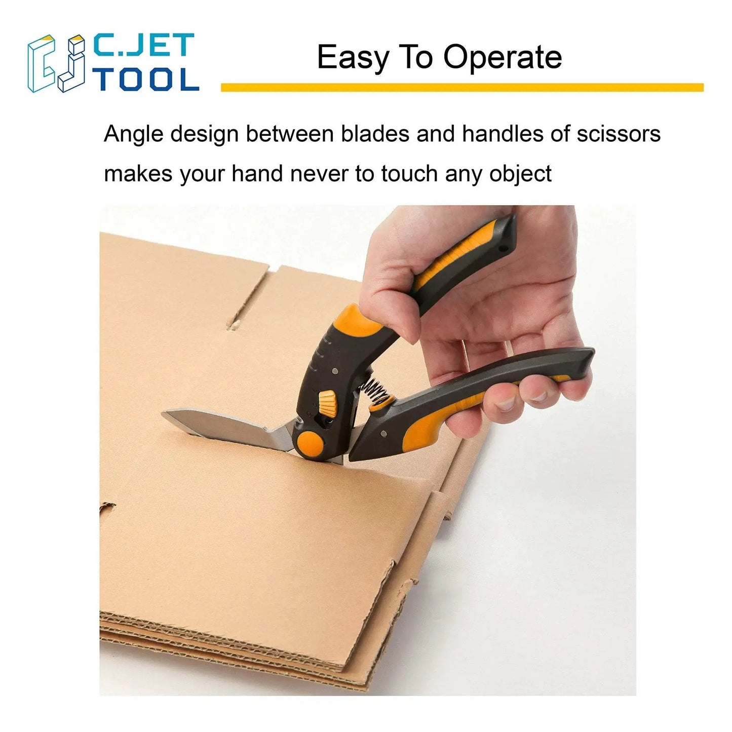 Heavy Duty 10 Inch Multipurpose Scissors For Carpet Cardboard Leather Pruning And Gardening With Soft Grip Stainless Steel Blades Ideal For DIY Projects And Workshop Use Durable Rust Resistant Construction By C.JET TOOL Workhorse cutting cardboard
