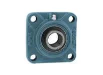 Front view of 1-1/8 in 4-Bolt Flange Bearing, Iron Housing with Set-Screw Lock, Single UCF206-18, ideal for machinery and conveyors.