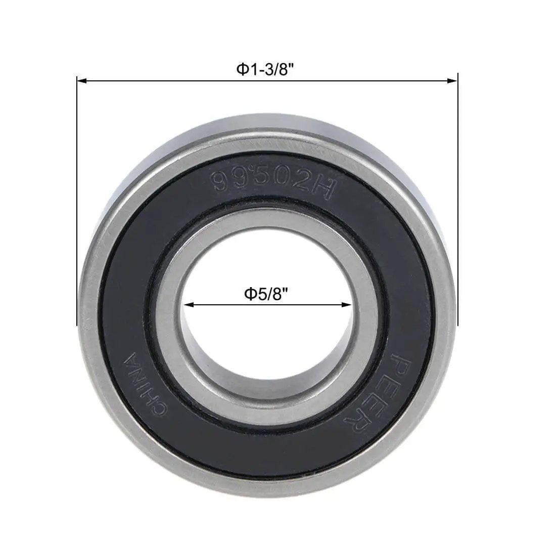 Close-up of Two Pack 99502H 2RS Lawn Mower Spindle Bearings For Go Kart And Mini Bikes Replaces MTD Cushman 812899 Troy Bilt 1185169