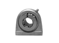 UEMTB207-20MZ20RF 1-1/4 in Kanigen Accu-Loc RF stainless tapped-base pillow block single-row ball bearing, front view