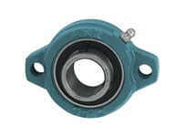 30mm Narrow 2-Bolt Flange Bearing Unit, Single Pack, Set-Screw Lock Ball Insert for Shaft Support, Compact Mount for Conveyors, Linear Slide Units, Industrial Machines