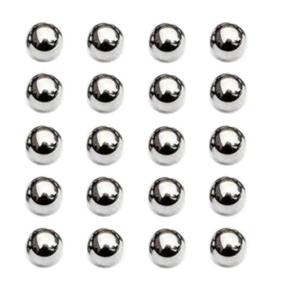 9mm 30 Grain Steel Bearing Balls, Bearing Steel Ball, Solid Ball, Carbon Steel Ball arranged in rows on white background