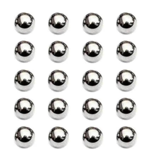9mm 30 Grain Steel Bearing Balls, Bearing Steel Ball, Solid Ball, Carbon Steel Ball arranged in rows on white background