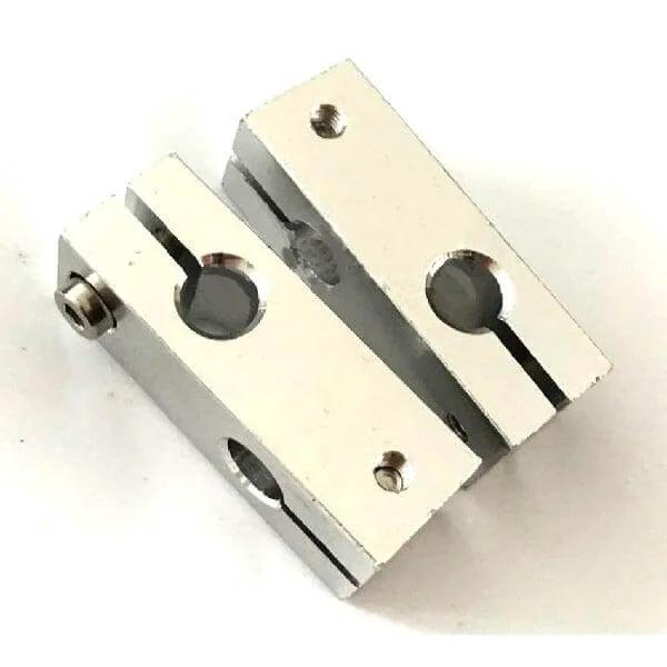 Aluminum Alloy 8mm-10mm Shaft Cross Double-hole Connector Support Clamp