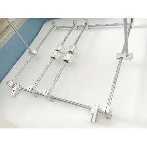 Aluminum Alloy 8mm-12mm Shaft Cross Double-hole Connector Support Clamp