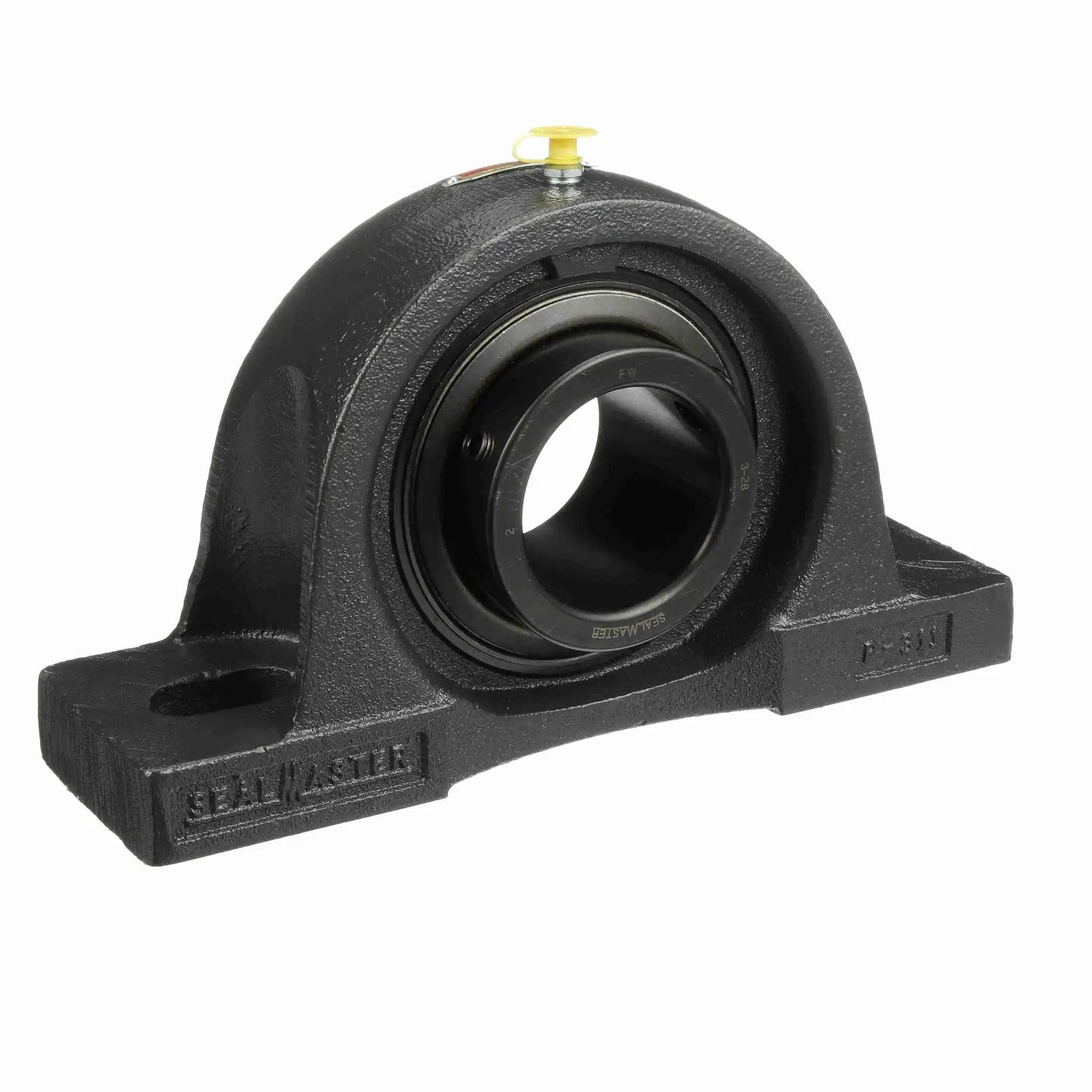 Mounted Cast Iron Two Bolt Pillow Block Bearing With Setscrew Lock For Reliable Heavy Duty Machinery And Conveyor Systems Sealmaster MP 40 Black Oxide Finish
