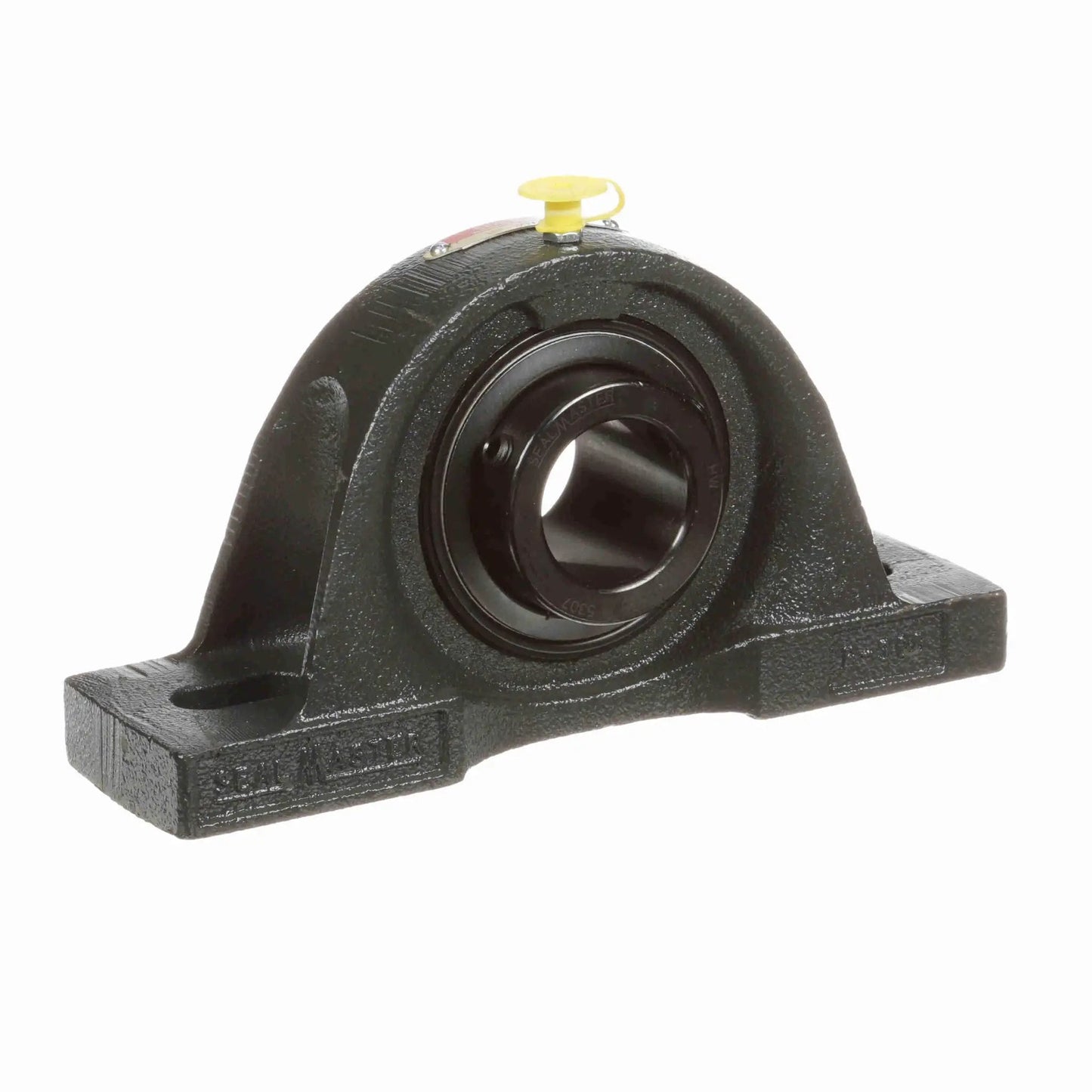 Mounted Cast Iron Two Bolt Pillow Block Ball Bearing With Setscrew Lock Black Oxided Housing For Industrial Machinery And Heavy Duty Applications Sealmaster MP 307