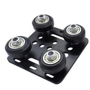 Black 2020 Aluminum Extrusion V-Slot Gantry Support Plate Set w Bearing Slide