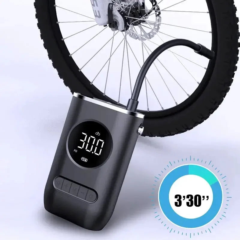 Car Portable Tire Inflator Wireless/Cordless USB-C Rechargeable Battery Operated