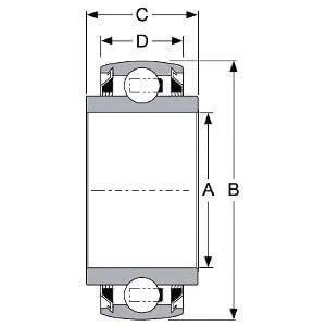 GW211PP25 Agricultural Bearing, Round Bore 1.78" x 100mm OD