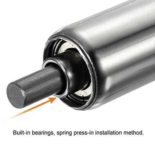 Gravity Conveyor Roller 1" Diameter 12" inch Long Stainless Steel