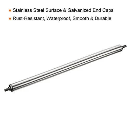 Gravity Conveyor Roller 1" Diameter 24" inch Long Stainless Steel